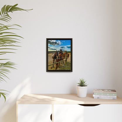 Horses Matte Canvas, Framed (Multi-color)