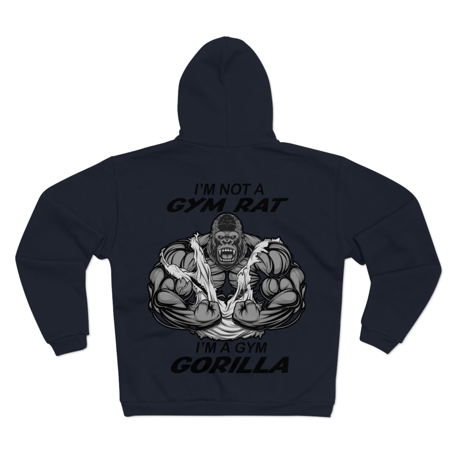 Funny Gym Gorilla Unisex Hooded Zip Sweatshirt