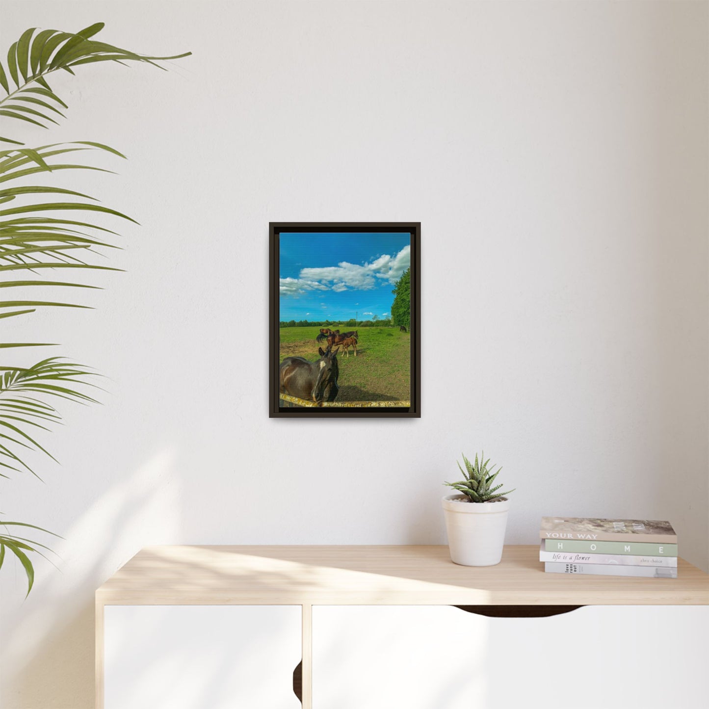 horses 2 Matte Canvas, Framed (Multi-color)