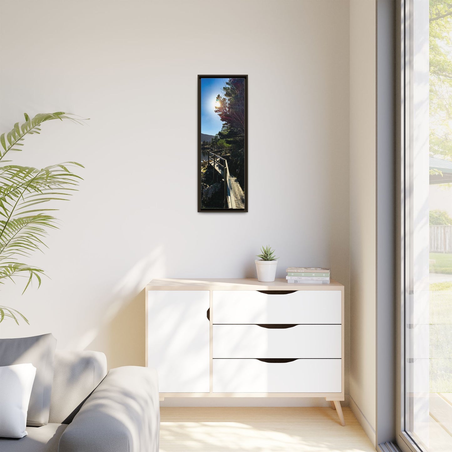 Glanteenassig Trail Matte Canvas, Framed (Multi-color)