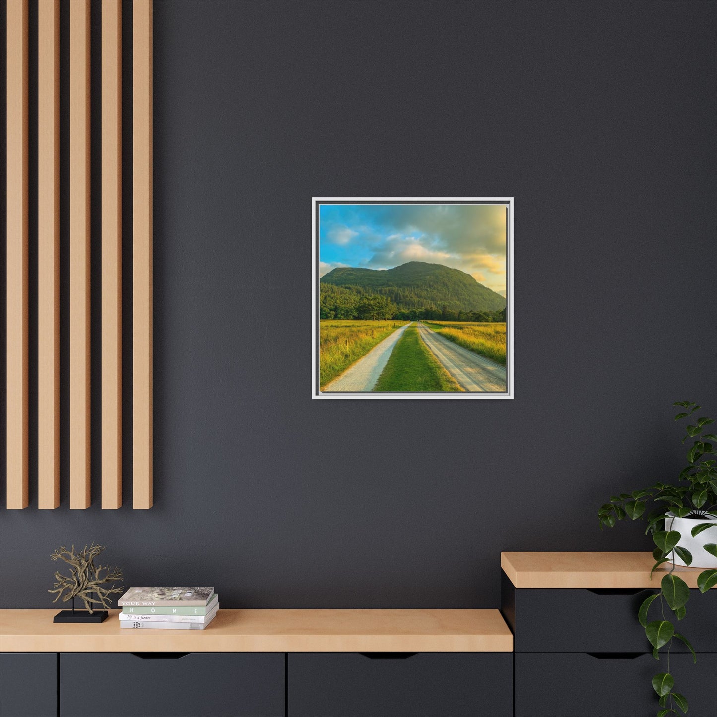 Mountain Torc Matte Canvas, Framed (Multi-color)