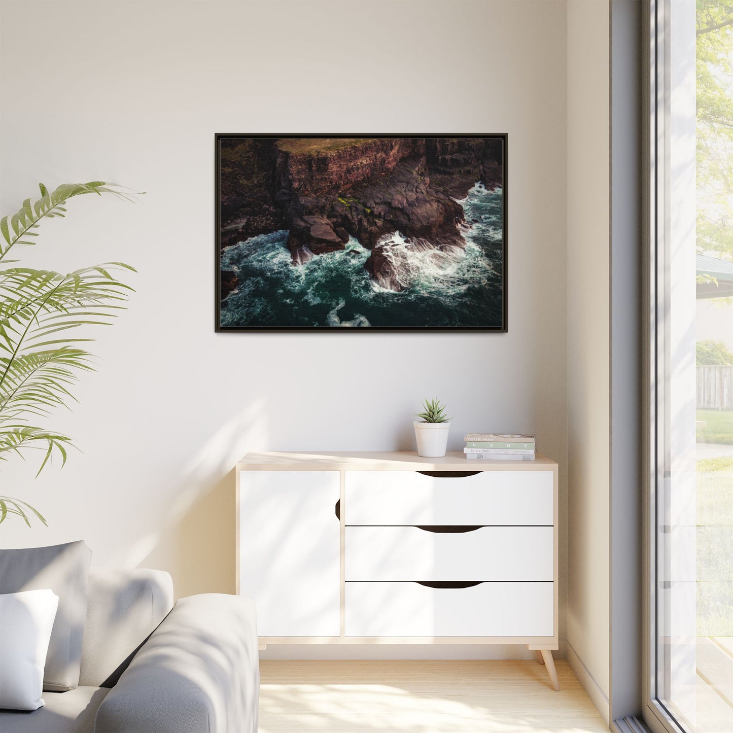 Kerry Head Matte Canvas, Framed (Multi-color)