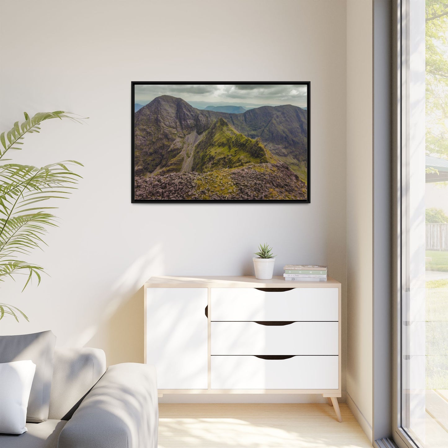 Halfway to Carrauntoohil Matte Canvas, Framed (Multi-color)