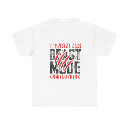 Warning Beast Mode Activated Unisex Heavy Cotton Tee