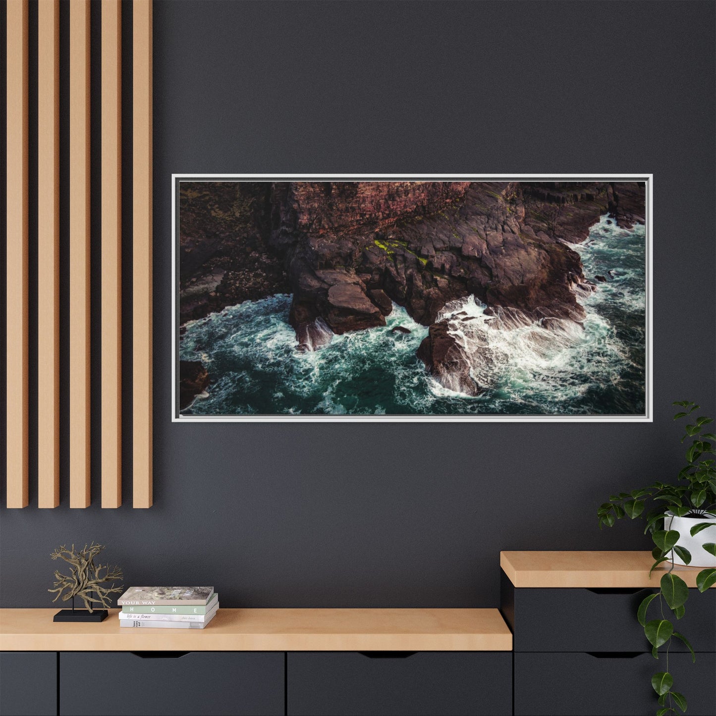 Kerry Head Matte Canvas, Framed (Multi-color)