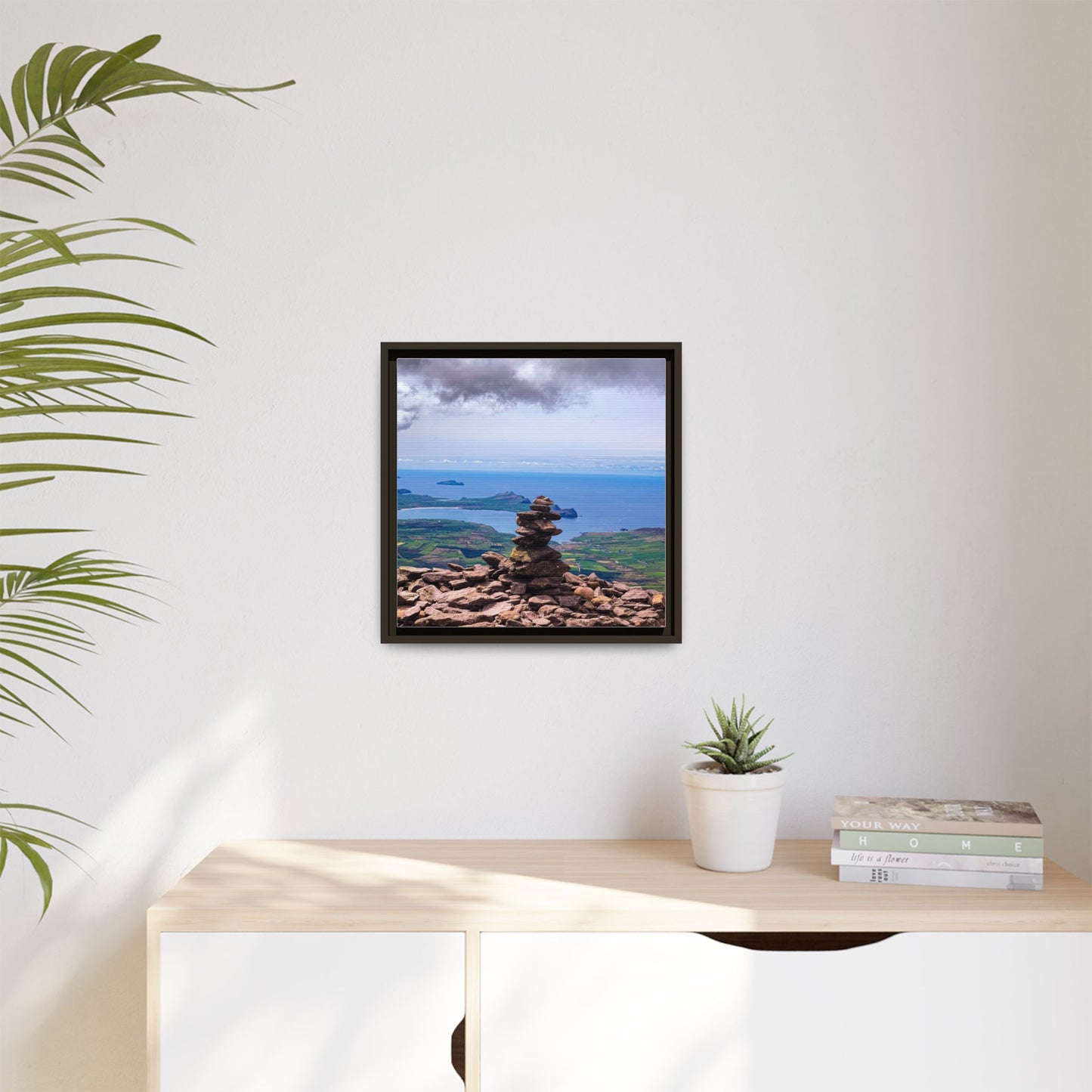 Mount Brandon Top Matte Canvas, Framed (Multi-color)