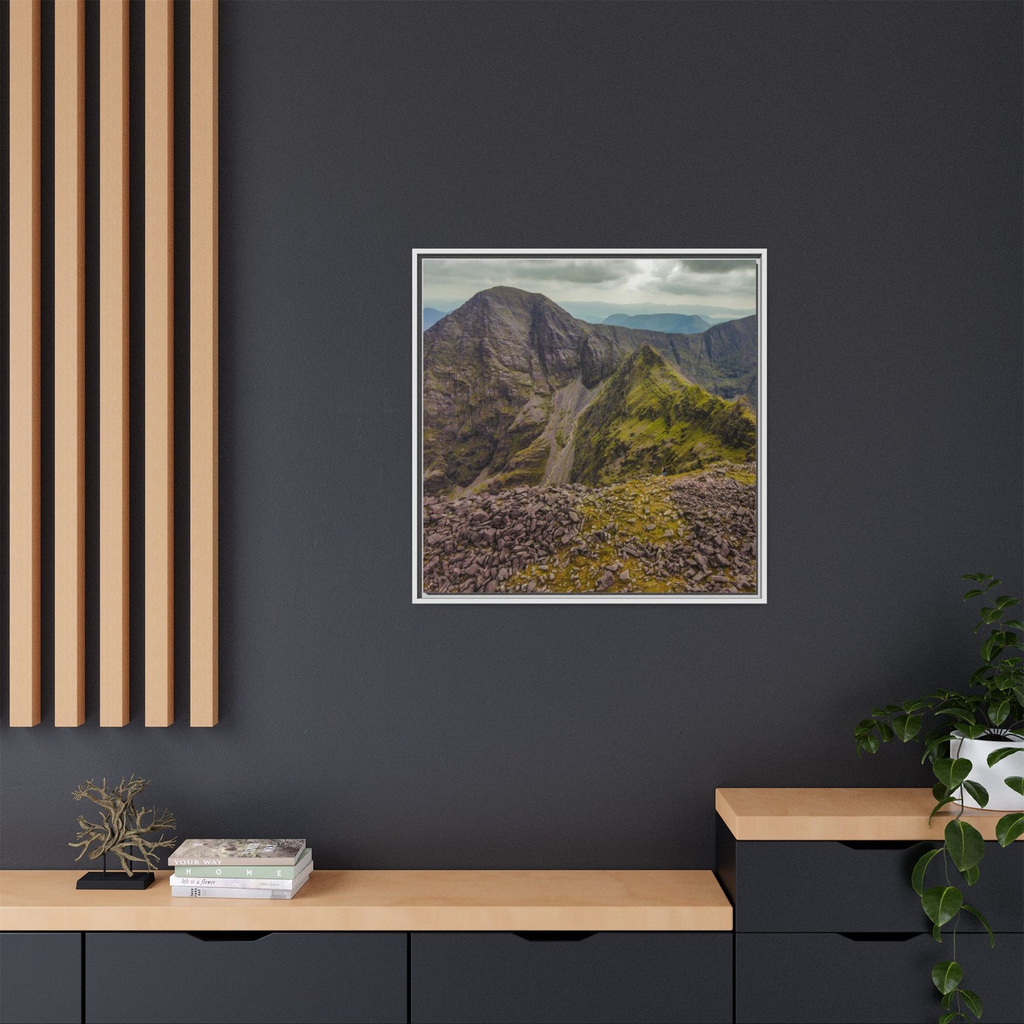 Halfway to Carrauntoohil Matte Canvas, Framed (Multi-color)