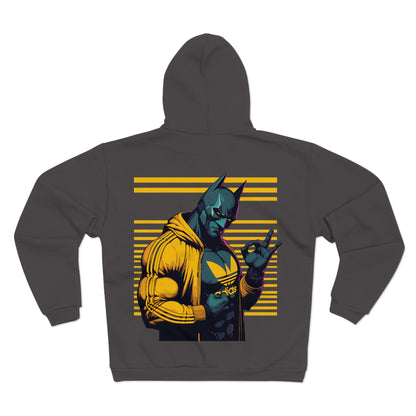 Retro Superhero Unisex Heavy Cotton Hoodie - Cool Graphic Hoodie for Casual Wear