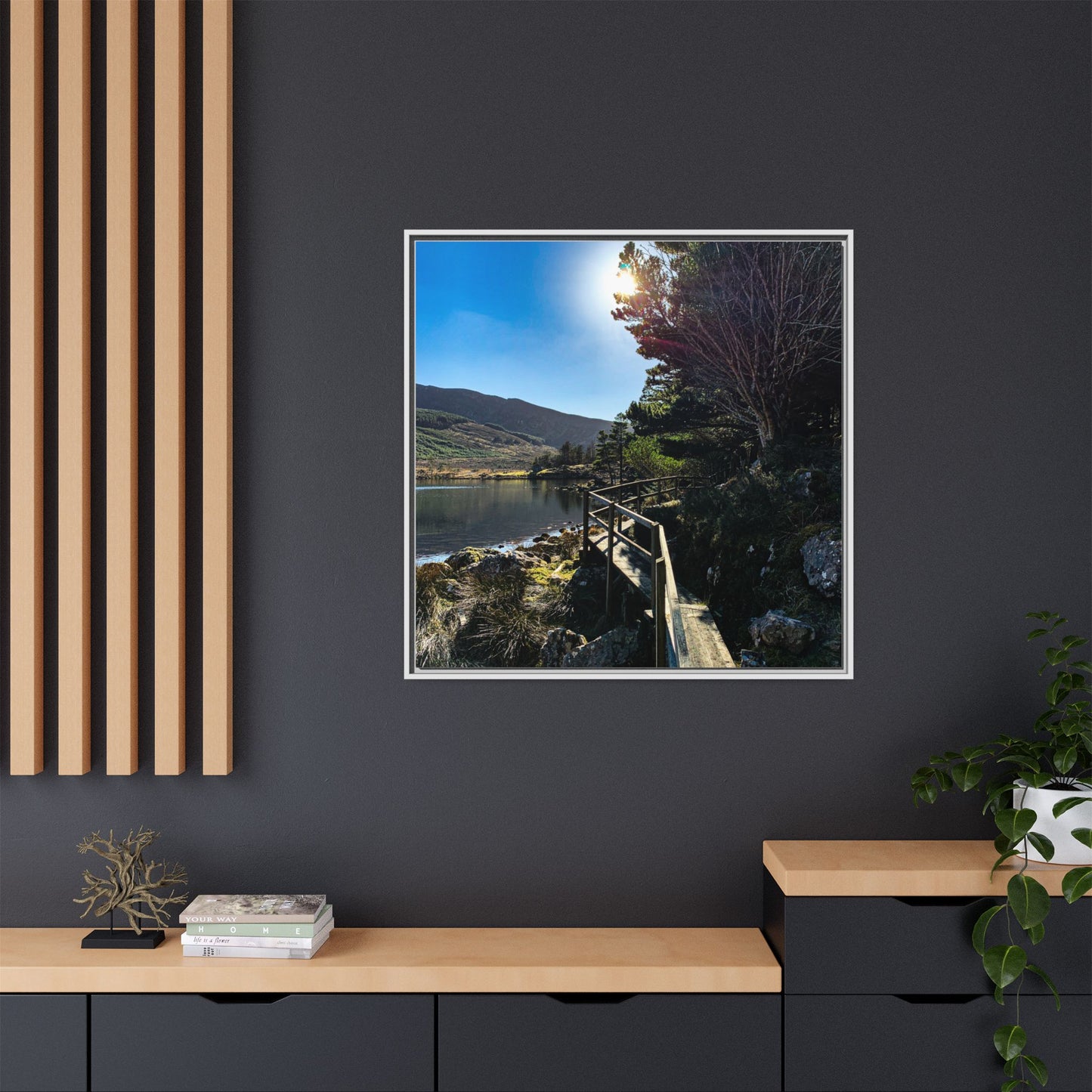 Glanteenassig Trail Matte Canvas, Framed (Multi-color)