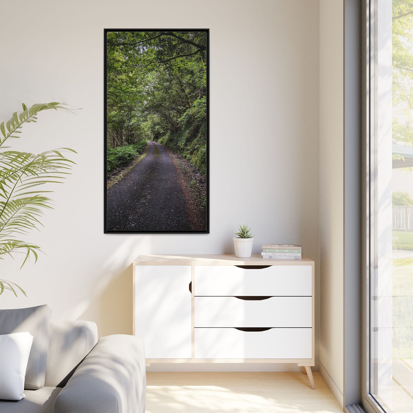 Glanageenty Forest Trail Matte Canvas, Framed (Multi-color)