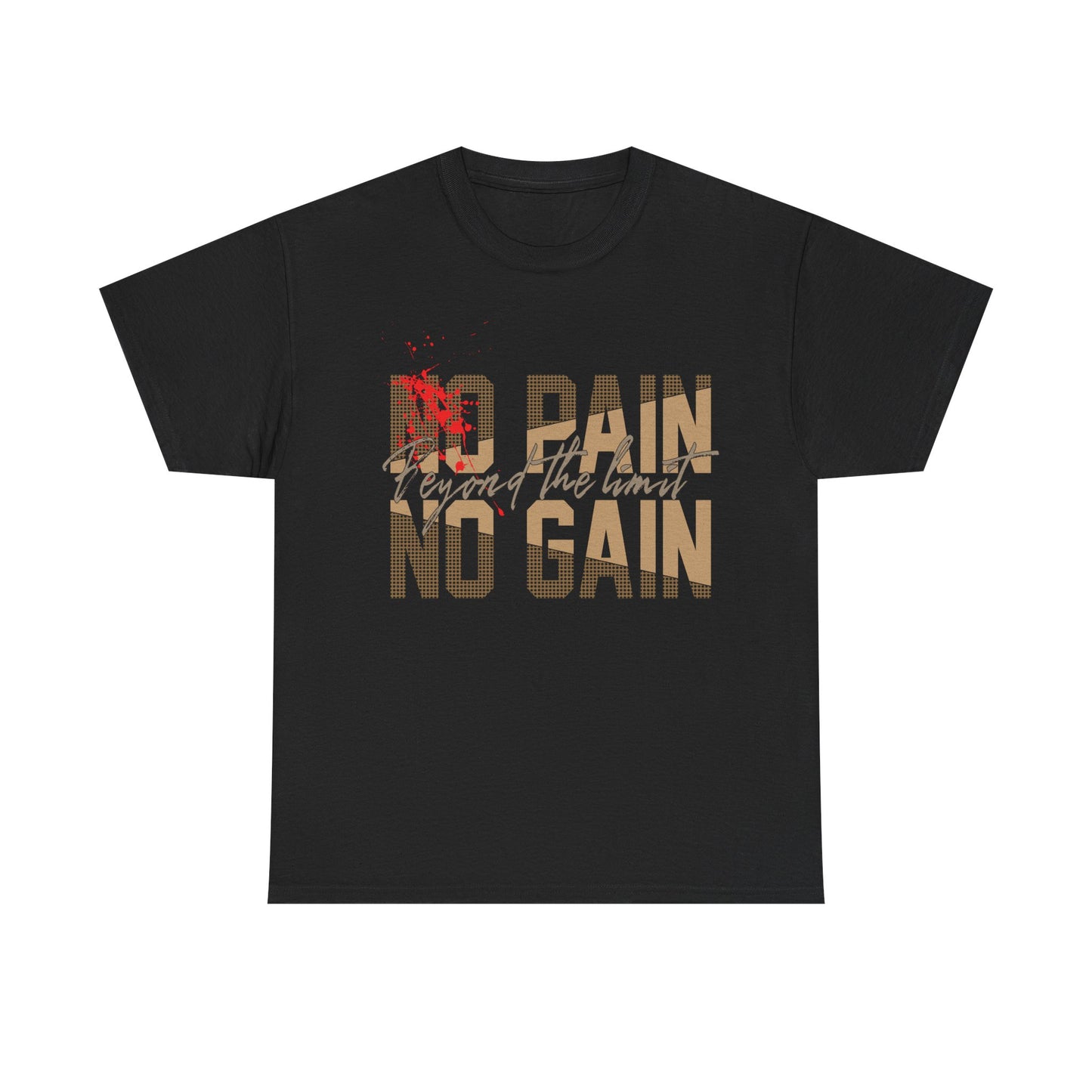 Motivational Unisex Heavy Cotton Tee - "No Pain No Gain"