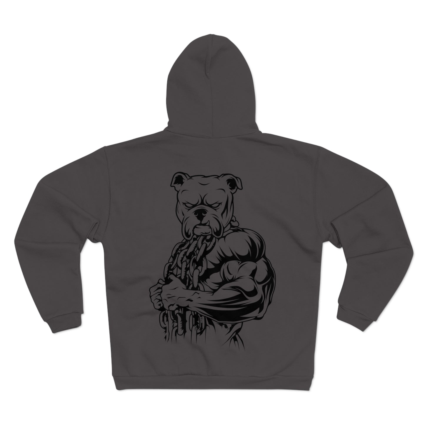 Muscle Dog Graphic Unisex Hooded Zip Sweatshirt for Dog Lovers