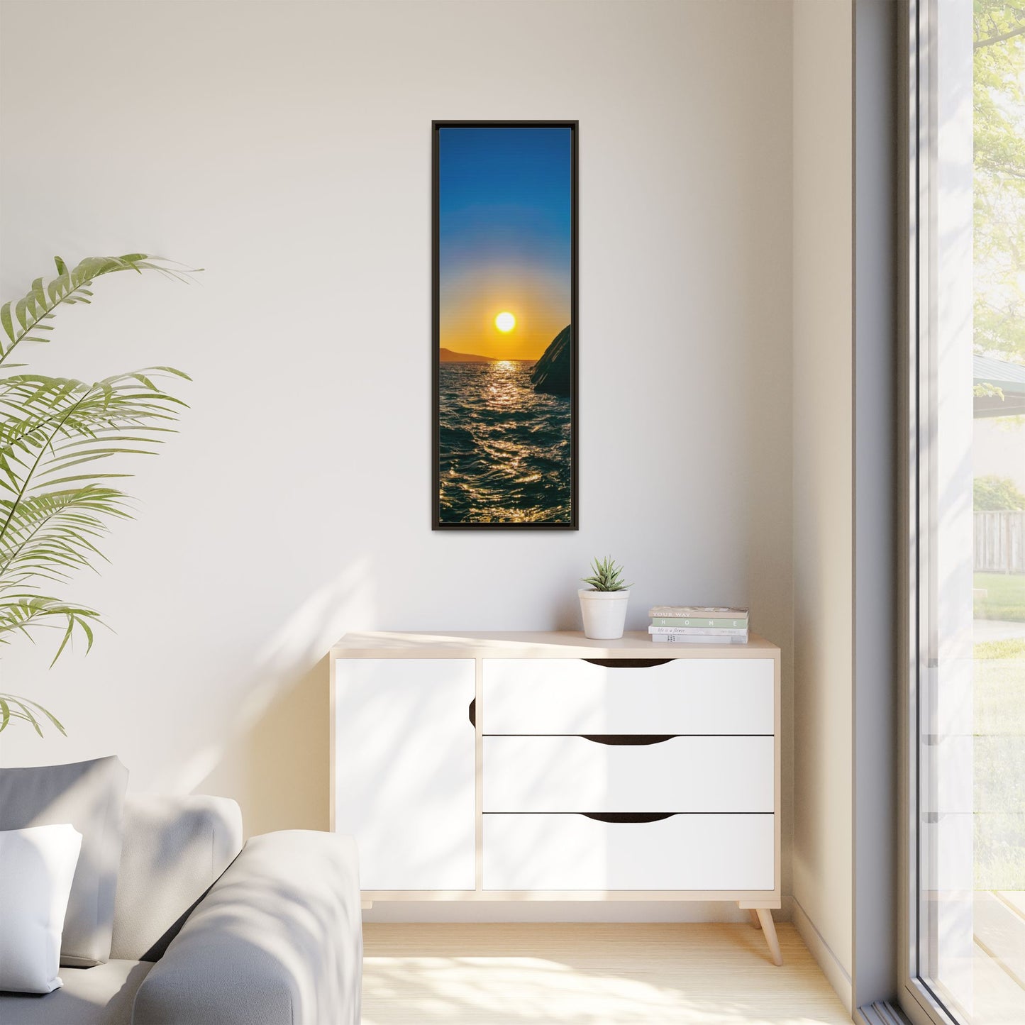 Dunquin Pier Sunset Matte Canvas, Framed (Multi-color)
