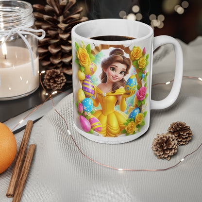 Easter Princess Ceramic Coffee Cup - 11oz & 15oz with Belle Design