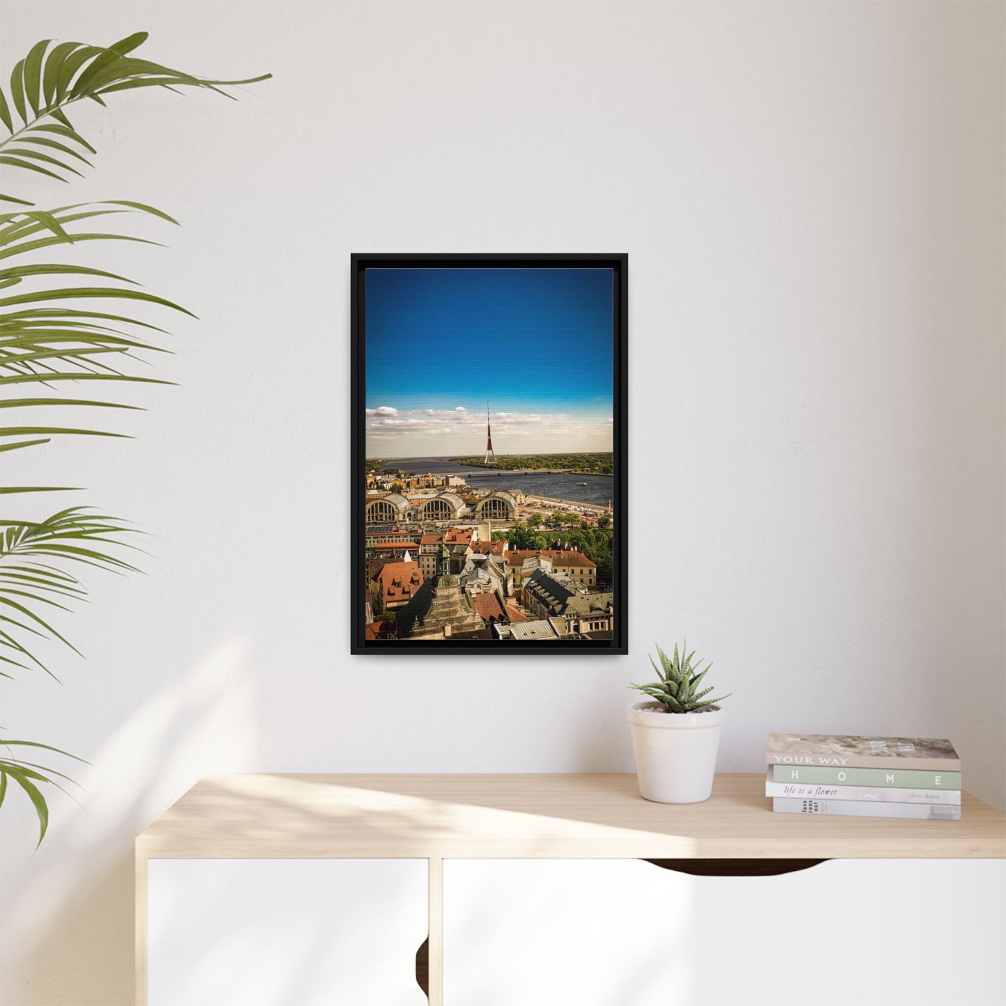 Riga TV Tower Matte Canvas, Framed (Multi-color)