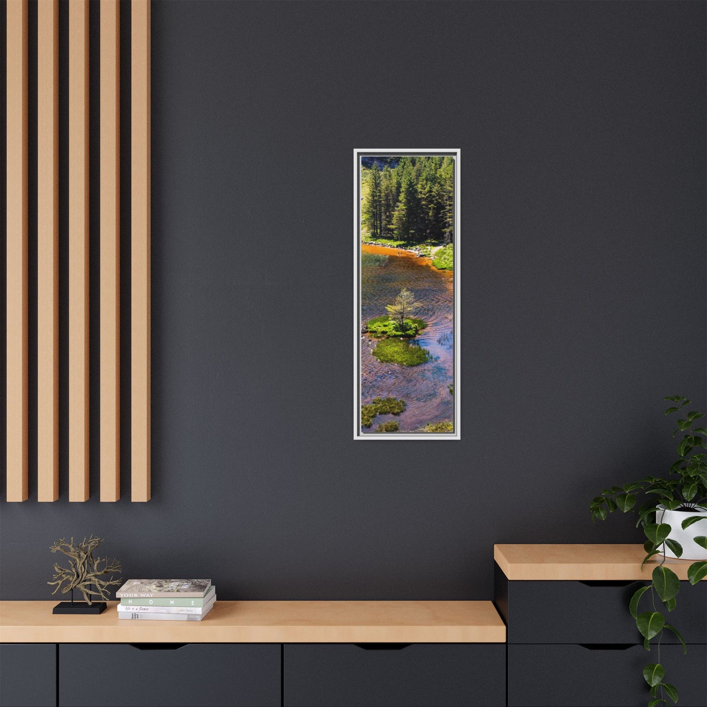 Gleanteenassig Forest Matte Canvas, Framed (Multi-color)