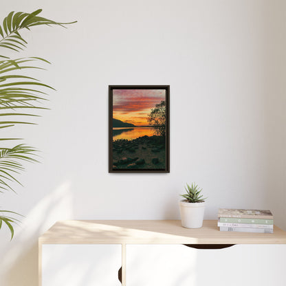Sunset in Kerry Matte Canvas, Framed (Multi-color)