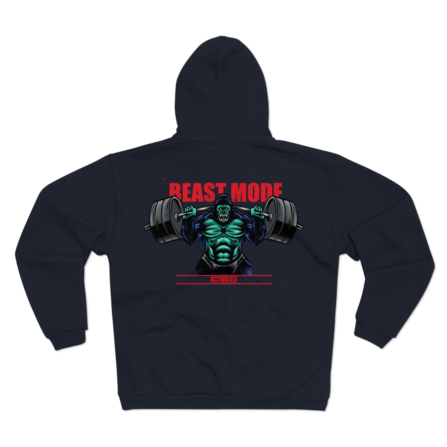 Beast Mode Unisex Zip Hoodie – Perfect for Fitness Enthusiasts and Gym Lovers
