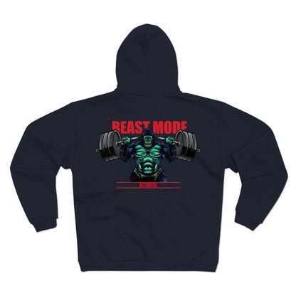 Beast Mode Unisex Zip Hoodie – Perfect for Fitness Enthusiasts and Gym Lovers