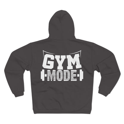 Gym Mode Unisex Hooded Zip Sweatshirt - Perfect for Fitness Enthusiasts