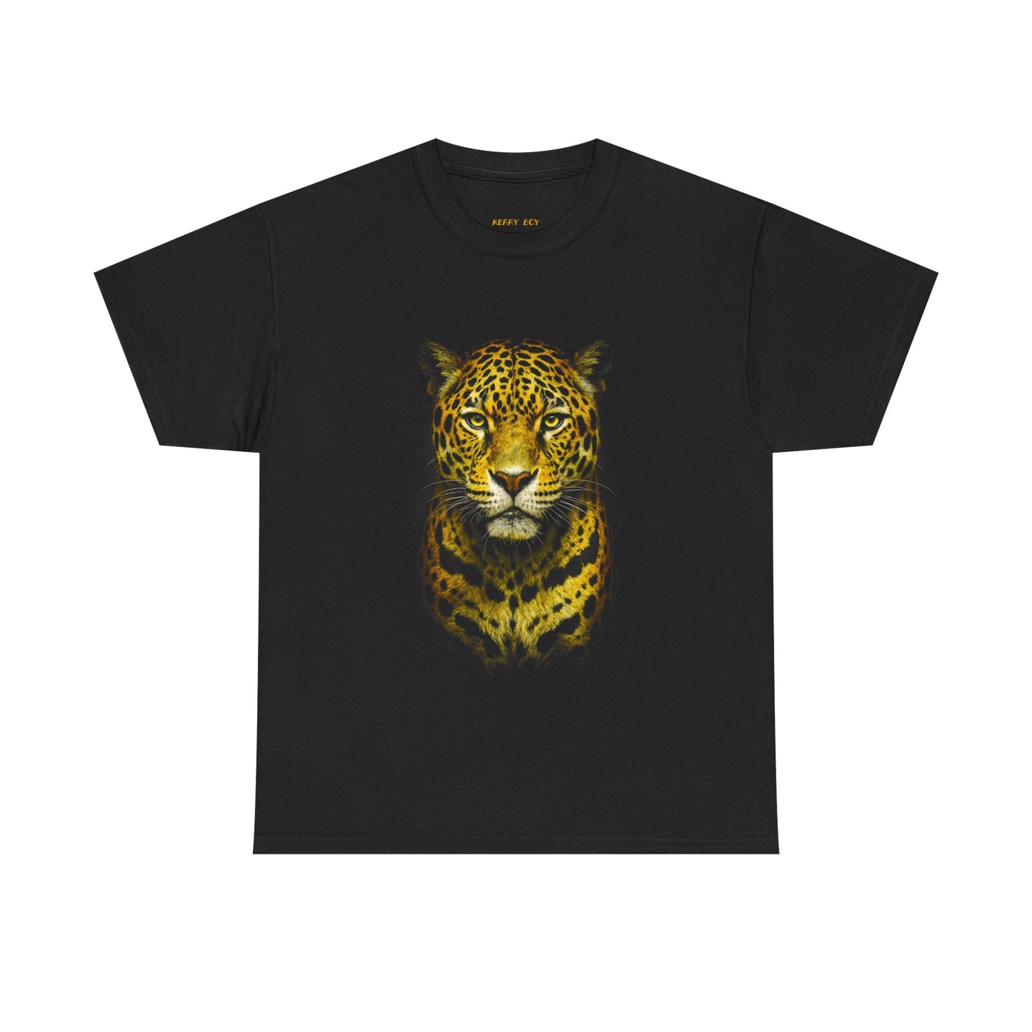 Leopard Portrait Tee — Bold Realistic Big Cat Graphic T-Shirt
