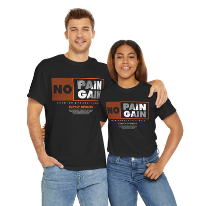 No Pain No Gain Unisex Heavy Cotton Tee - Motivational Fitness Shirt