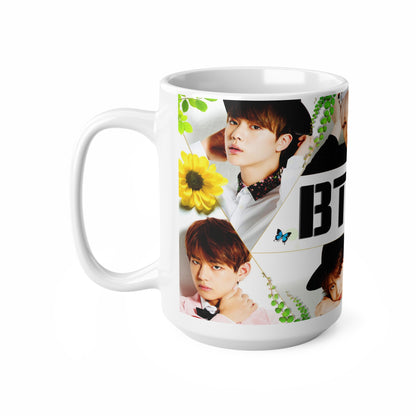 K-Pop BTS Ceramic Coffee Mug - 11oz & 15oz - Perfect for Fans and Collectors