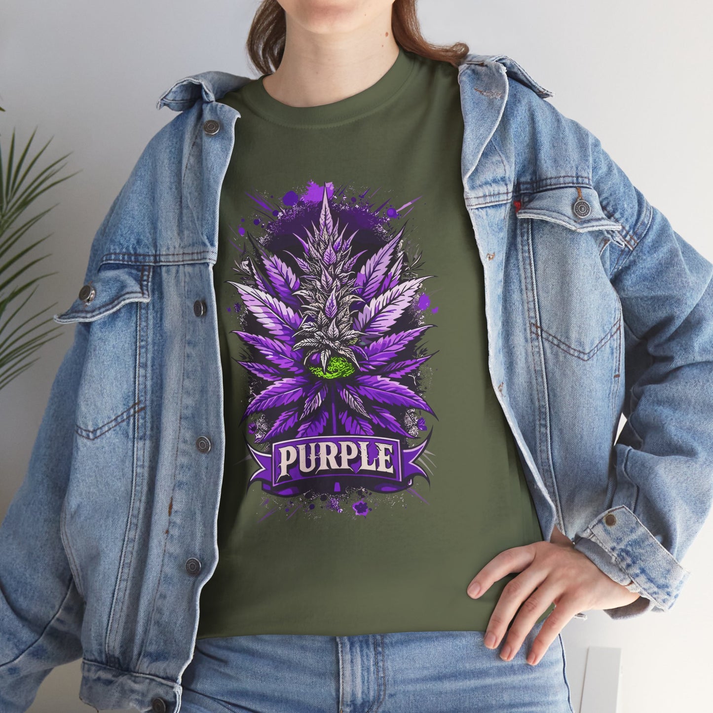 Purple Cannabis Bud T-Shirt — Bold Psychedelic Marijuana Graphic Tee