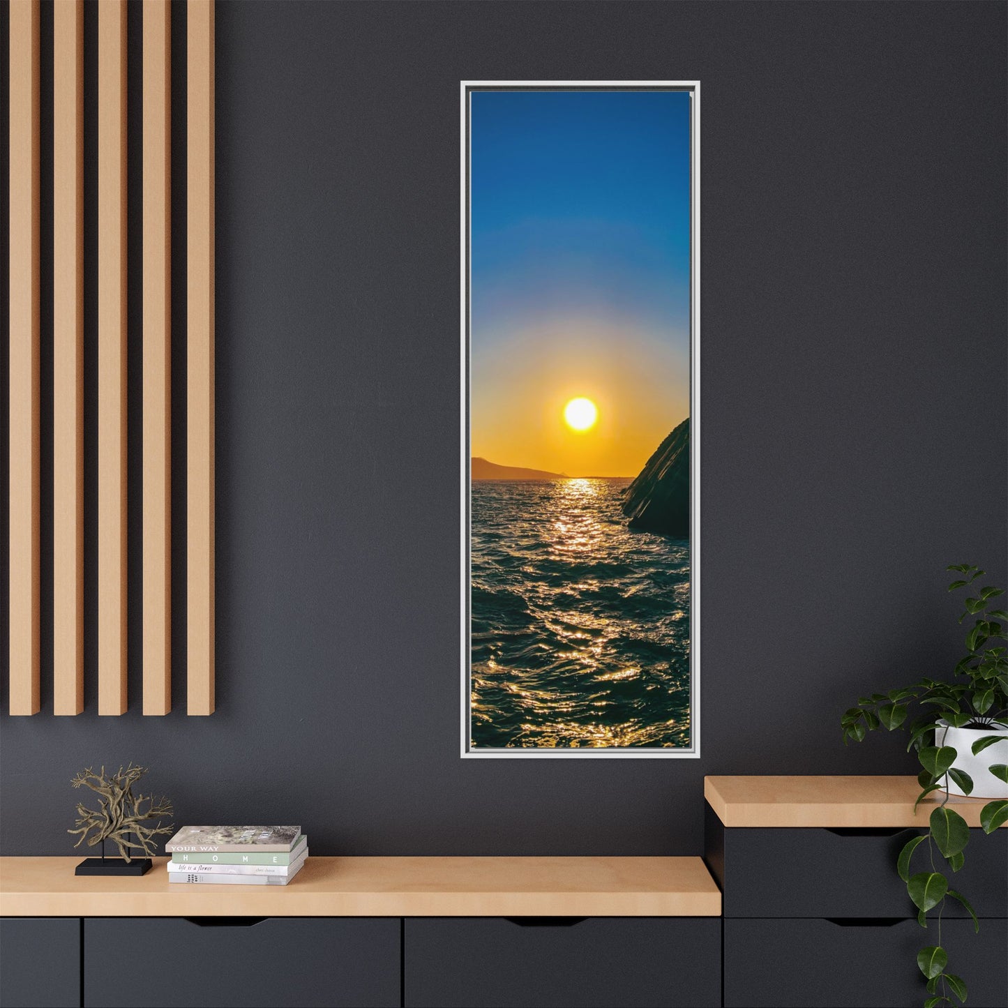 Dunquin Pier Sunset Matte Canvas, Framed (Multi-color)
