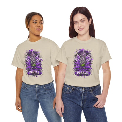 Purple Cannabis Bud T-Shirt — Bold Psychedelic Marijuana Graphic Tee