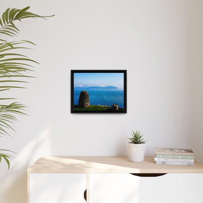 Ask Tower Matte Canvas, Framed (Multi-color)