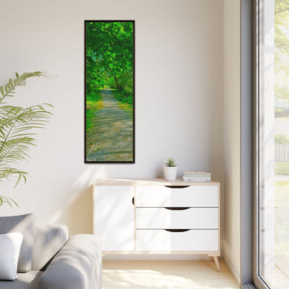 Listowel River Walk Matte Canvas, Framed (Multi-color)