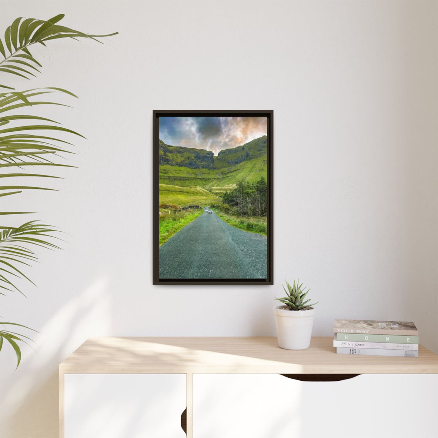 Gleniff Horseshoe Matte Canvas, Framed (Multi-color)
