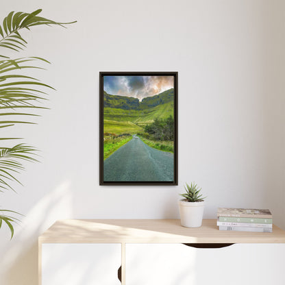 Gleniff Horseshoe Matte Canvas, Framed (Multi-color)