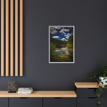 Vilnius Lake Matte Canvas, Framed (Multi-color)