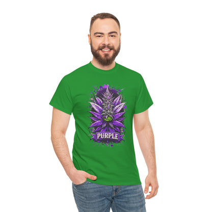 Purple Cannabis Bud T-Shirt — Bold Psychedelic Marijuana Graphic Tee