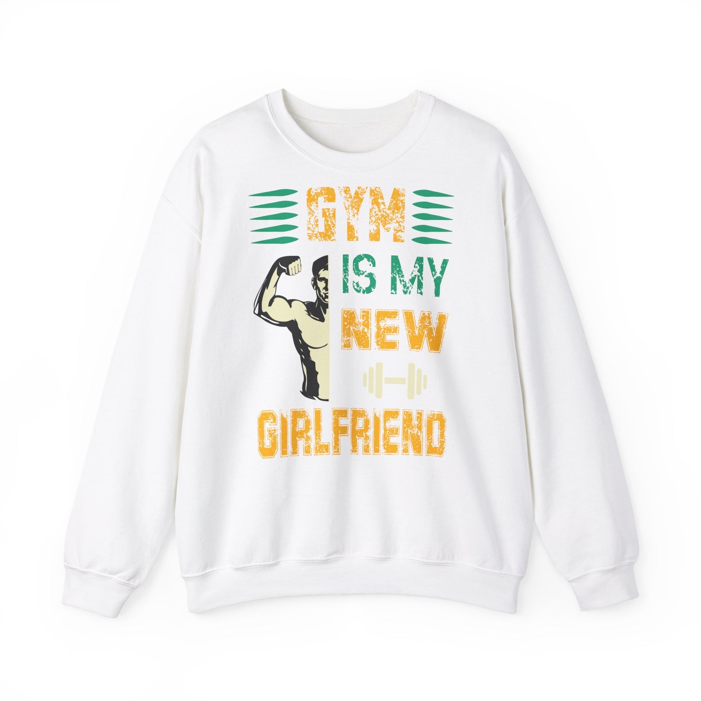 Gym Lover Unisex Heavy Blend Sweatshirt - 'Gym Is My New Girlfriend'
