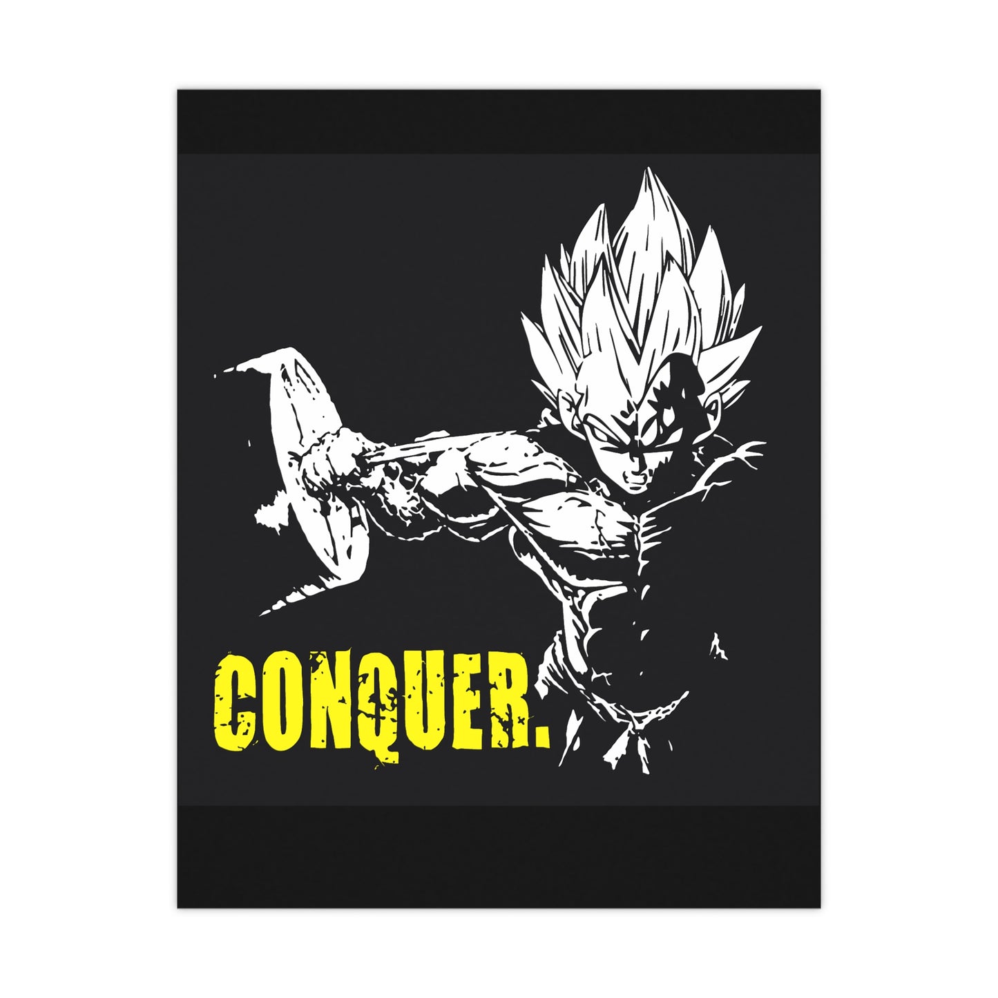Conquer Matte Poster - Motivational Wall Art for Anime Fans