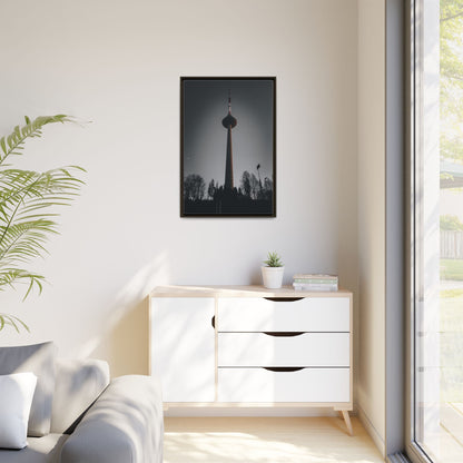 TV Tower Matte Canvas, Framed (Multi-color)