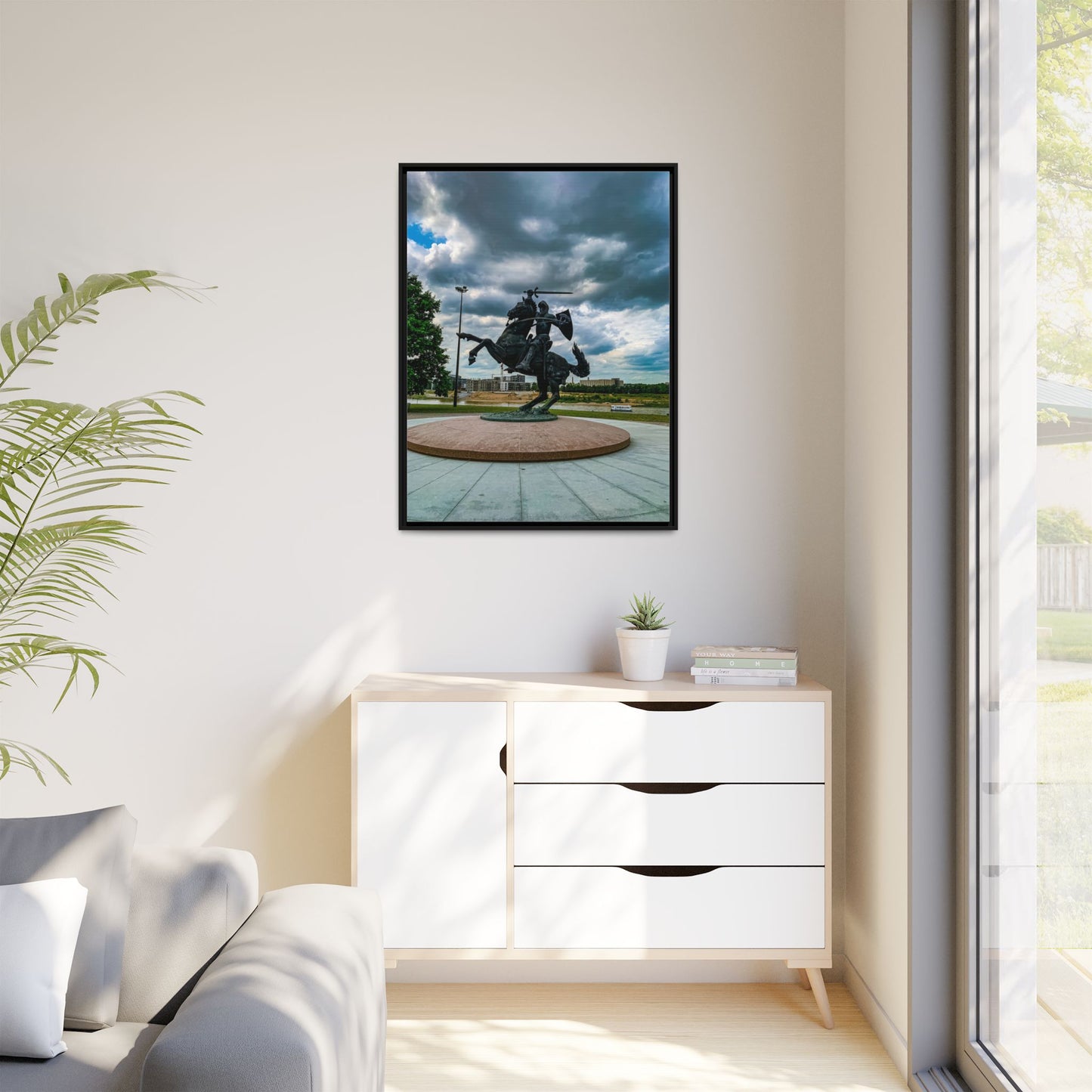 Kaunas Matte Canvas, Framed (Multi-color)