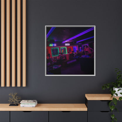 Mermaids Night Club Matte Canvas, Framed (Multi-color)