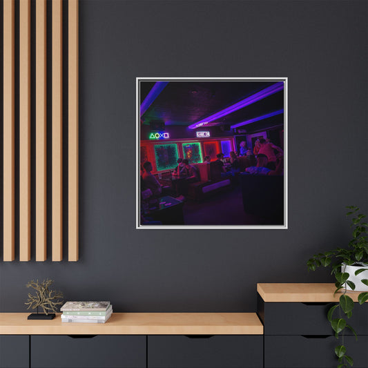 Mermaids Night Club Matte Canvas, Framed (Multi-color)