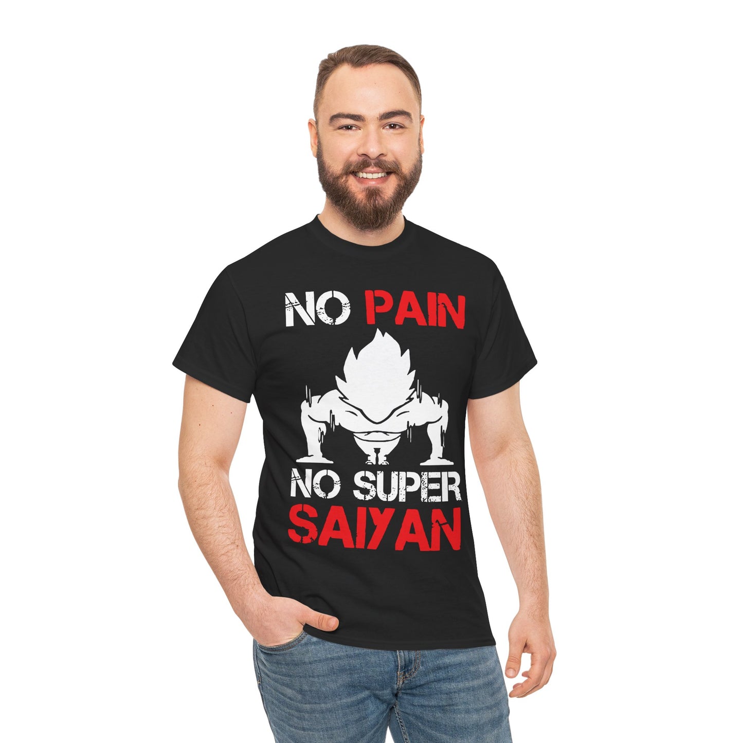 No Pain No Super Sayan Unisex Heavy Cotton Tee