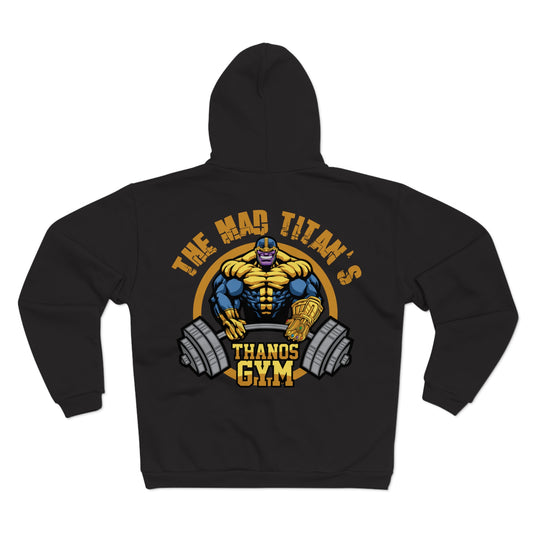 Thanos Gym Unisex Hooded Zip Sweatshirt - The Mad Titan's Workout Hoodie