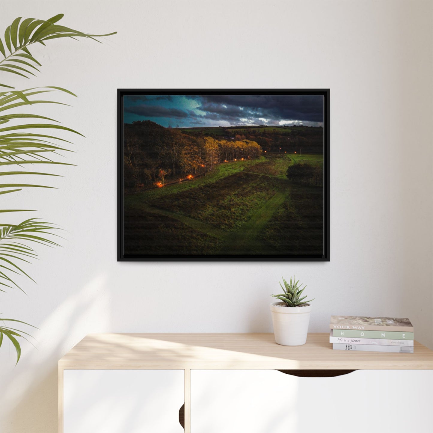 Listowel Town Park Matte Canvas, Framed (Multi-color)