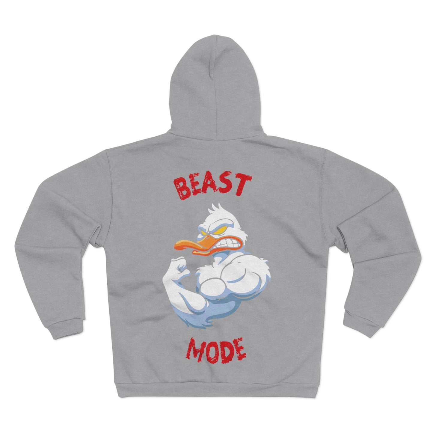 Beast Mode Unisex Hooded Zip Sweatshirt - Motivational Graphic Hoodie for Gym Lovers