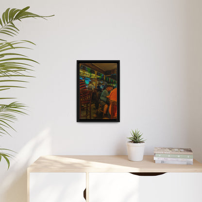 Irish Pub Matte Canvas, Framed (Multi-color)