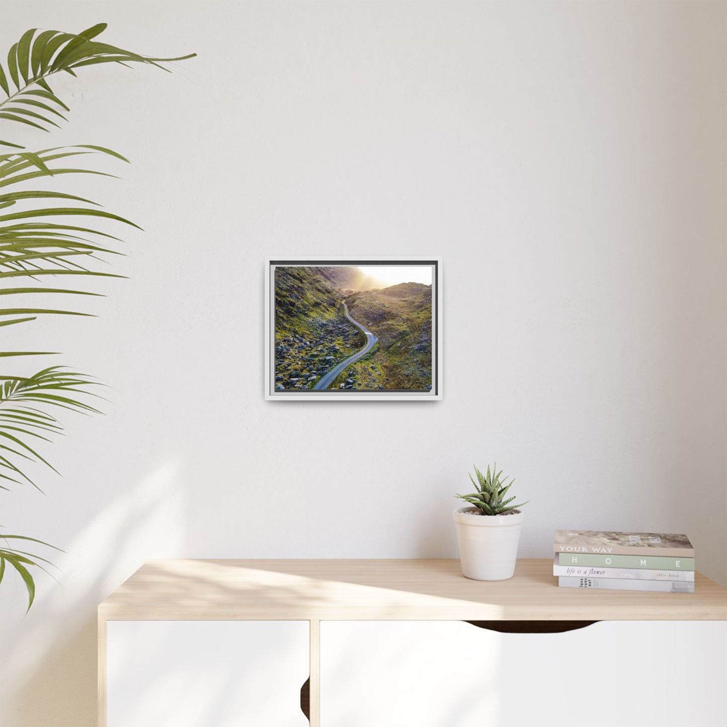 Valley Road Matte Canvas, Framed (Multi-color)