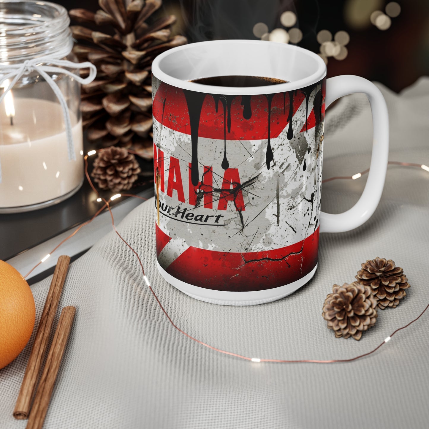 Yamaha Motocycle Ceramic Coffee Mug - Rev Your Heart 11oz & 15oz
