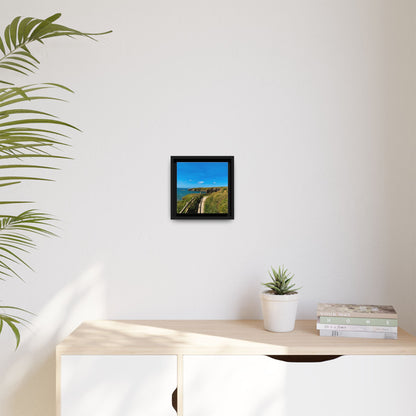 Cliff Trail Ballybunion Matte Canvas, Framed (Multi-color)
